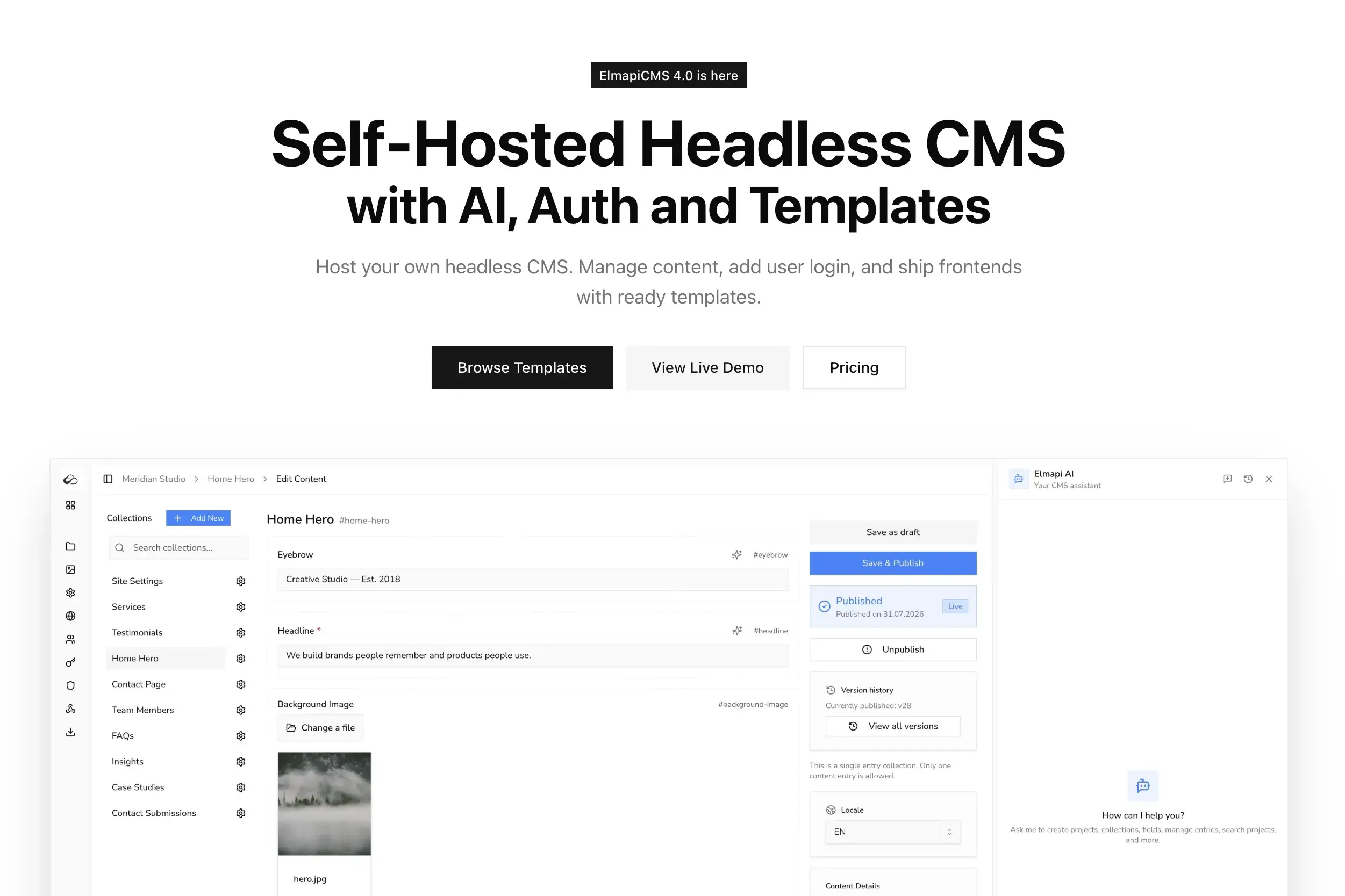 ElmapiCMS 4.0 is available