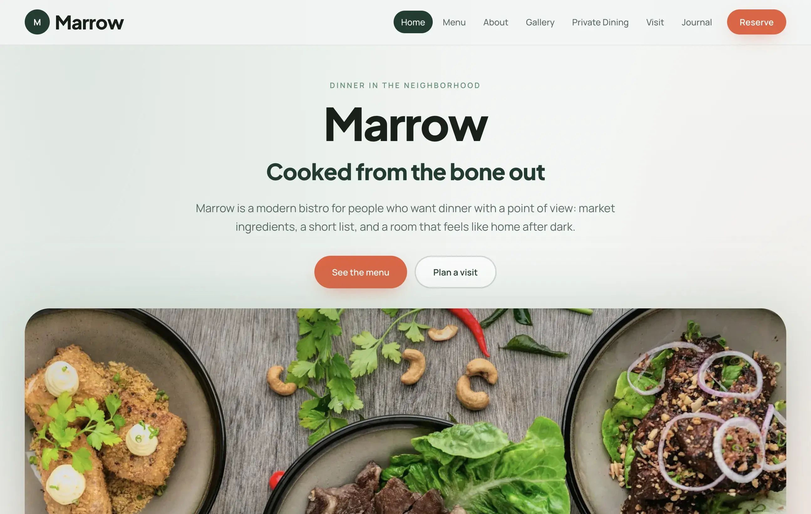 Marrow ElmapiCMS template screenshot for Astro