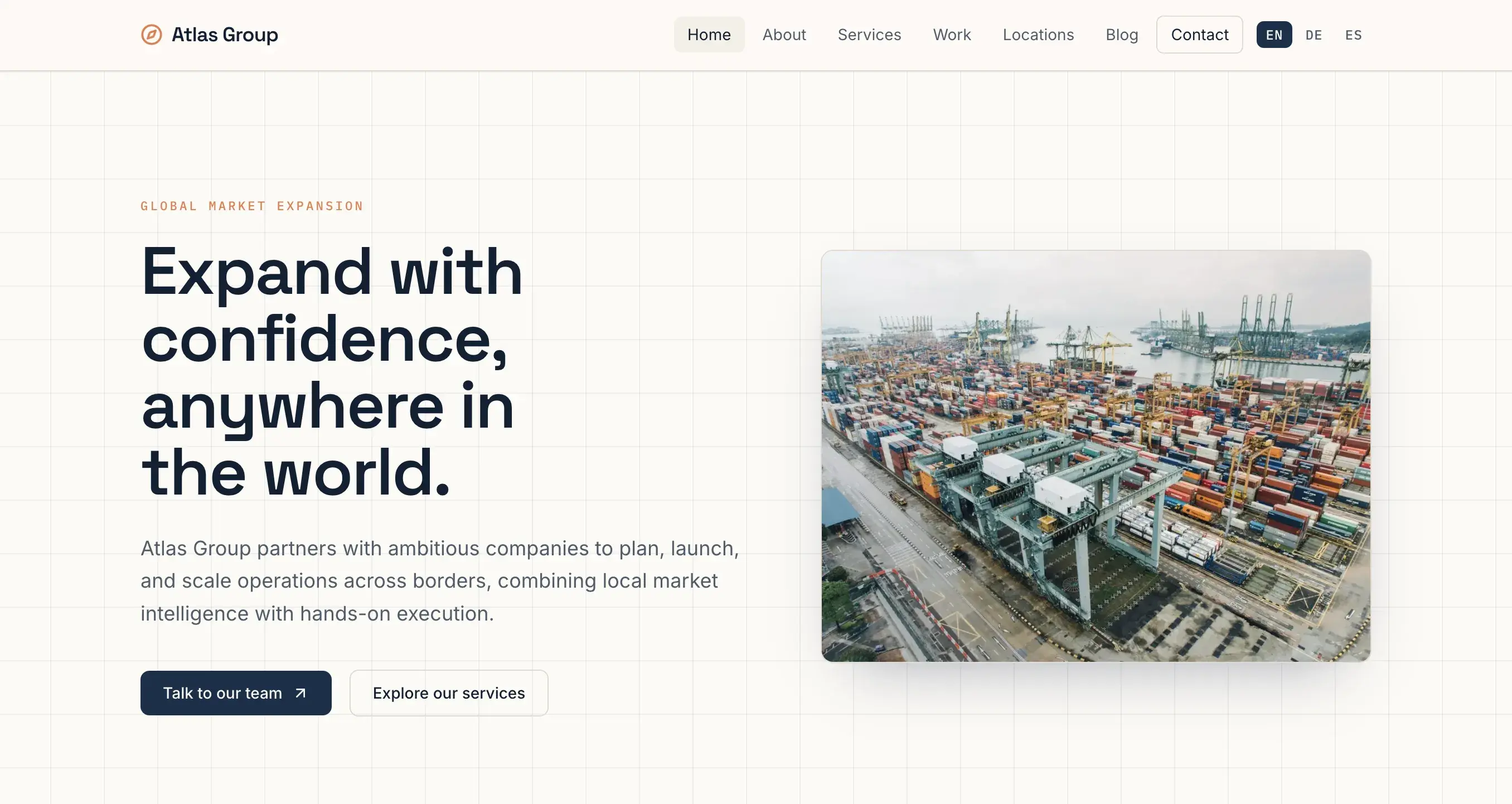 Atlas Group template screenshot