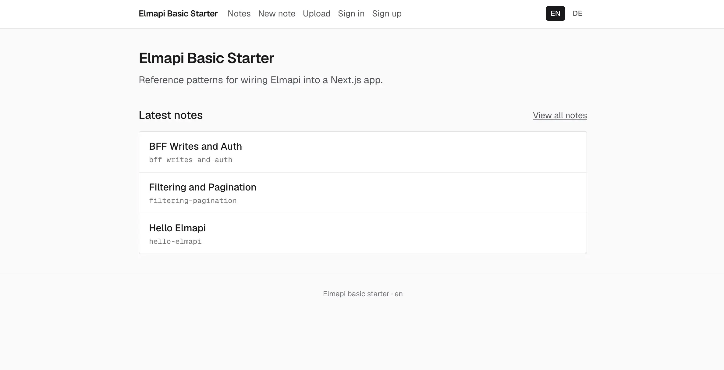 Basic Starters ElmapiCMS template screenshot for Next.js, Nuxt, Astro