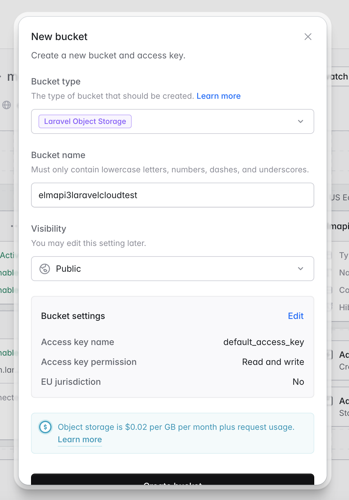 Add Bucket