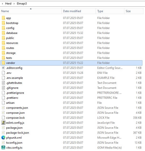 Folder structure
