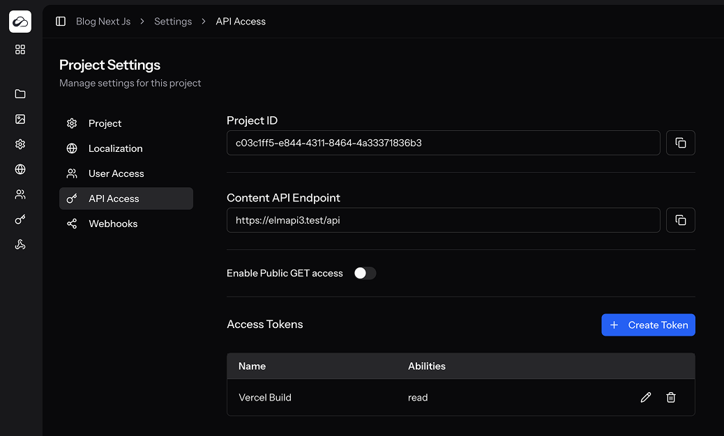 API access