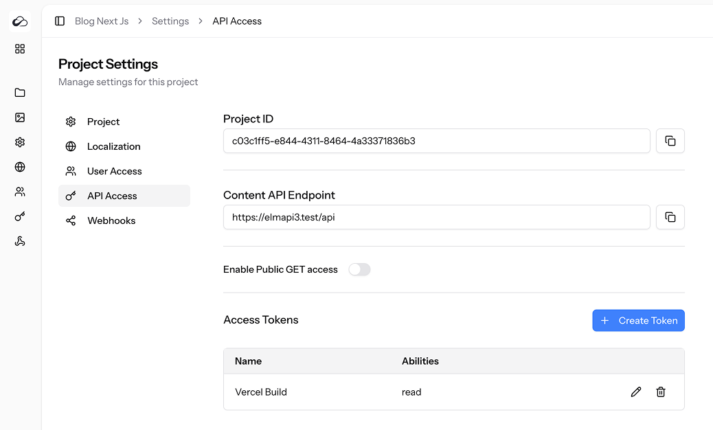 API access