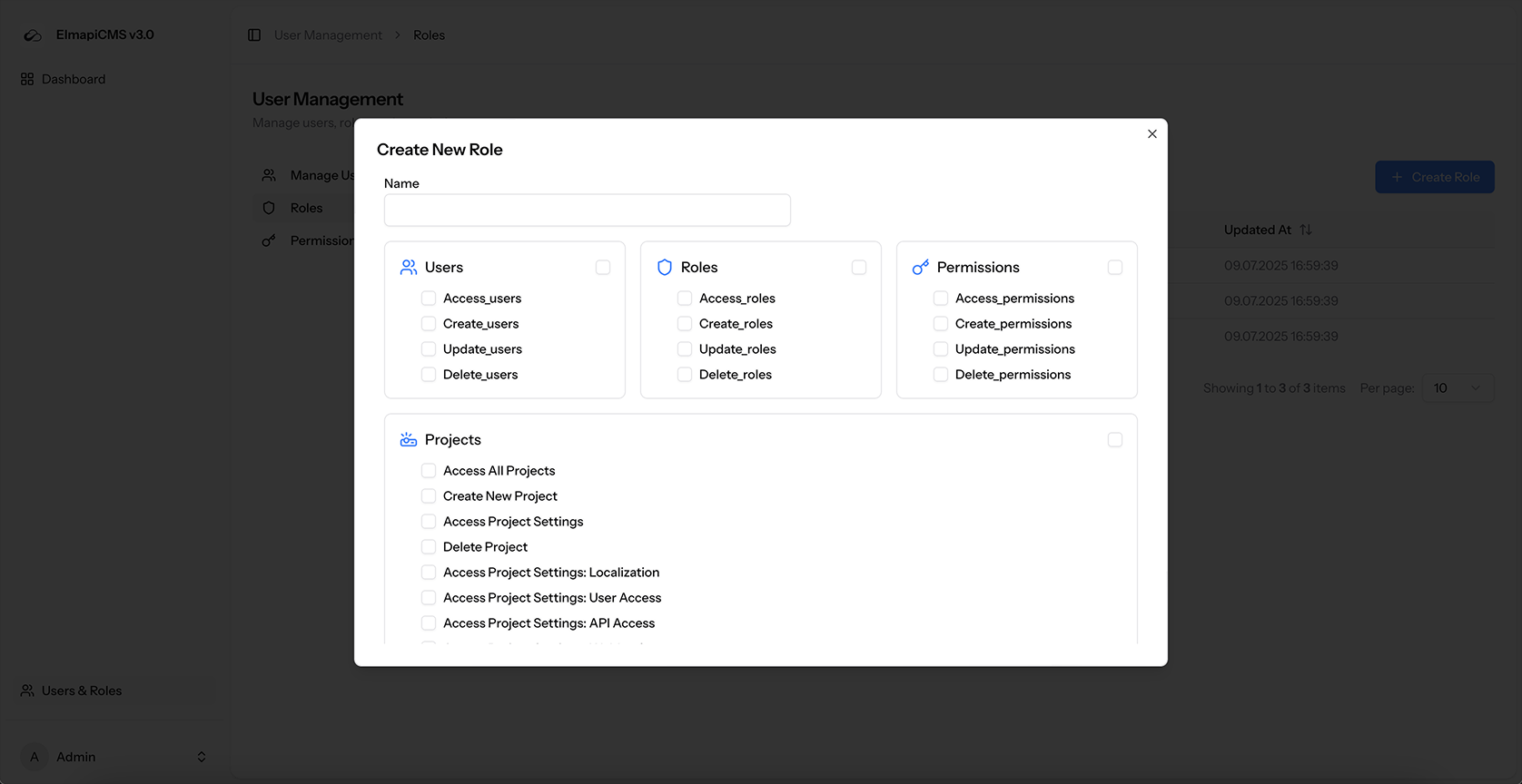 Create Role Modal
