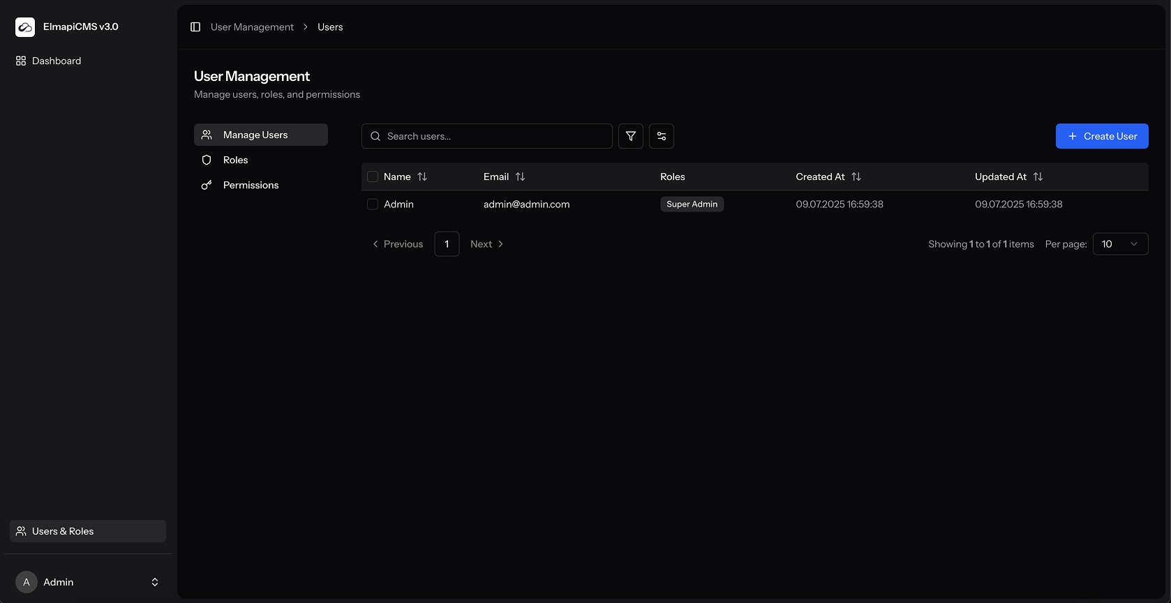 User List